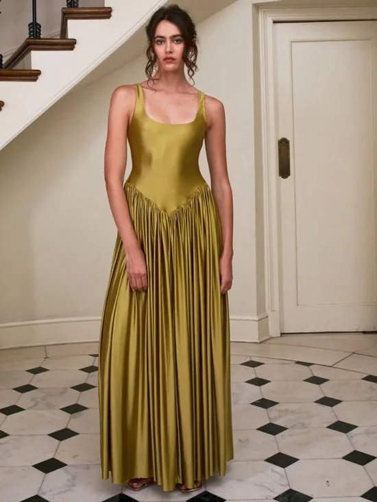 Delfi Collective 'Oriana' Dress in Olive - Picture 4 of 6